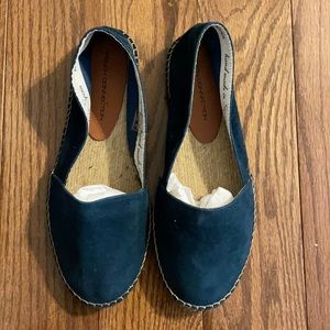 Navy suede espadrilles by French Connection NIB 37